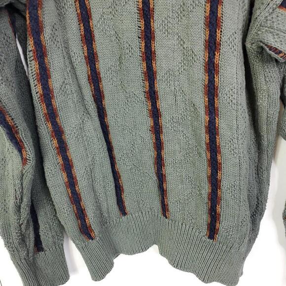 Lobo Pendleton Sweater Mens L USA Made Vintage Grandpa Chunky Striped 80s - Picture 3 of 7